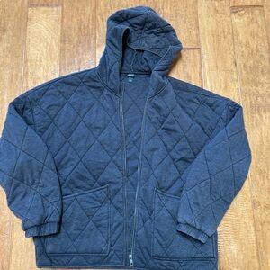 Wild Fable Women’s Quilted Zip-Up Jacket - Charcoal